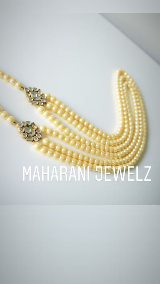 Inayat pearls mala with kundan hinges
